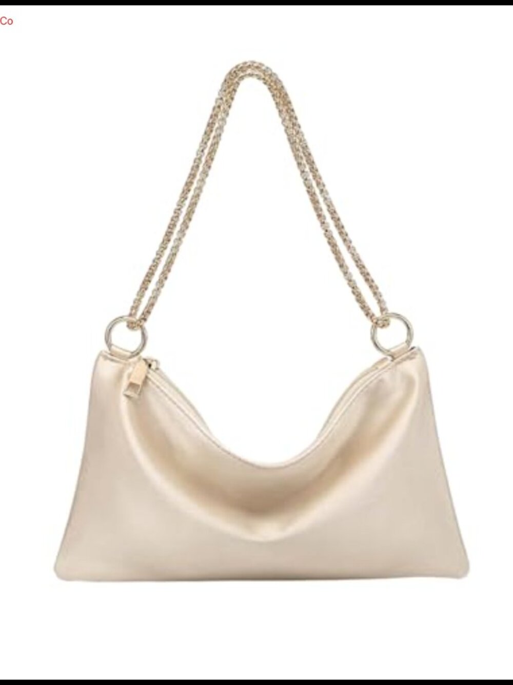 Satin Evening Clutch Metal Chain Square Purse